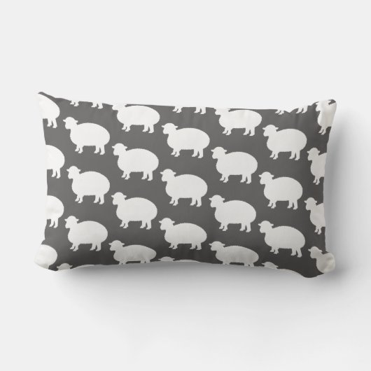 Oreiller à lancer gris et blanc (Verso)