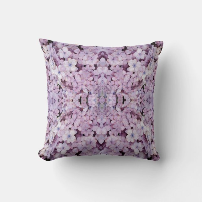 Oreiller à lancer Hydrangea Mandala (Recto)