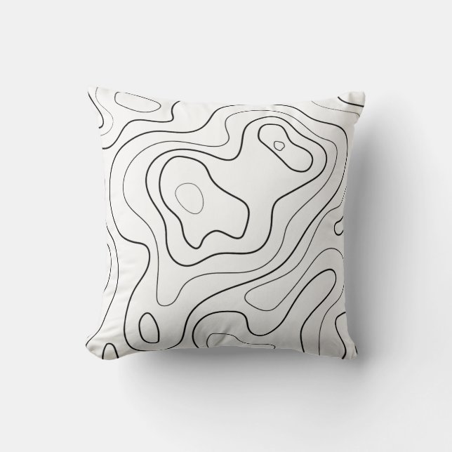 Oreiller à lancer inspiré par la carte (Recto)