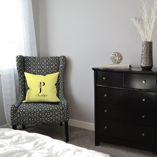 Oreiller à lancer jaune clair