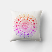 Oreiller à lancer Mandala Flower Design (Verso)