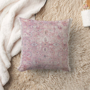 Oreiller à lancer marocain rose Floral