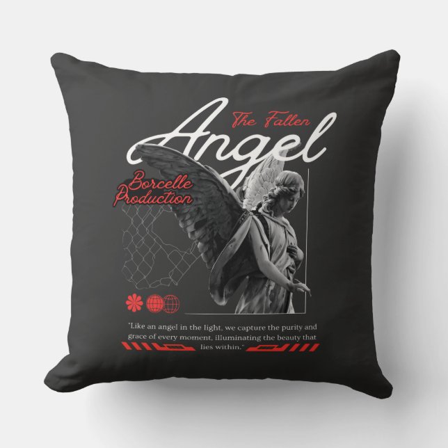 Oreiller à lancer maximaliste Angel (Recto)