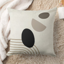 Oreiller à lancer moderne Boho Abstrait du milieu