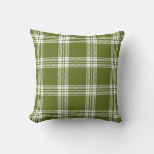 Oreiller à lancer moderne Tartan vert