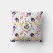 Oreiller à lancer monogramme de la sirène (Recto)