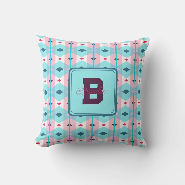 Oreiller à lancer monogramme mignon pour Décor per (Recto)