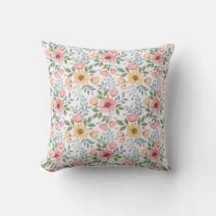 Oreiller à lancer Motif à fleurs de couleur douce