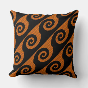 Oreiller à lancer Motif Black & Orange