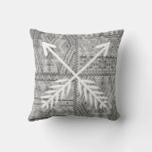Oreiller à lancer Motif tribal gris-sud-ouest (Verso)