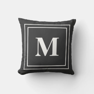 Oreiller à lancer Neutre Noir Moderne