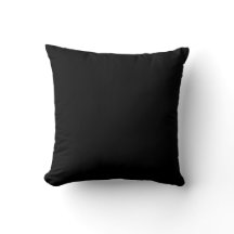 Oreiller à lancer noir 16 po x 16 po