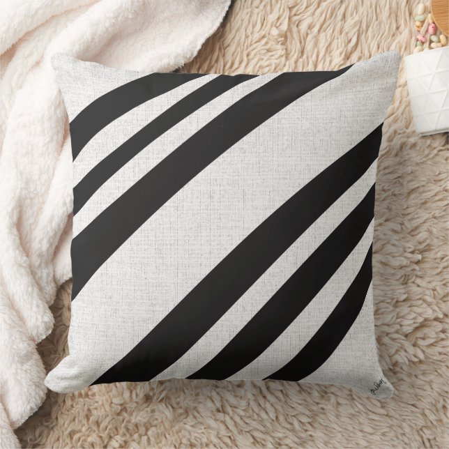 Oreiller à lancer noir et blanc (Couverture)