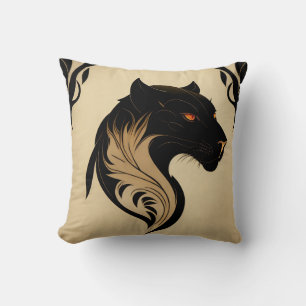 Oreiller à lancer Panther Art Nouveau