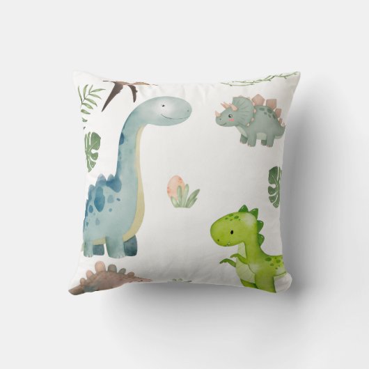 Oreiller à lancer Pastel Dinosaur (Verso)