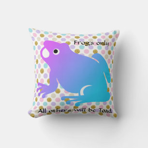 Oreiller à lancer Pastel Polka Dot Frog