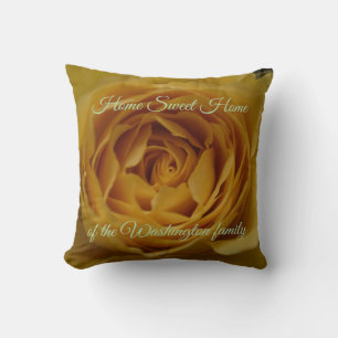 Oreiller à lancer Personnalisable Rose Jaune