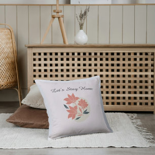 Oreiller à lancer personnalisé à fleurs