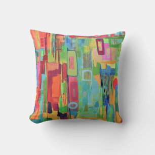 Oreiller à lancer poli orange 16 x 16