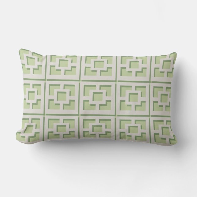Oreiller à lancer Retro Green Trellis (Recto)