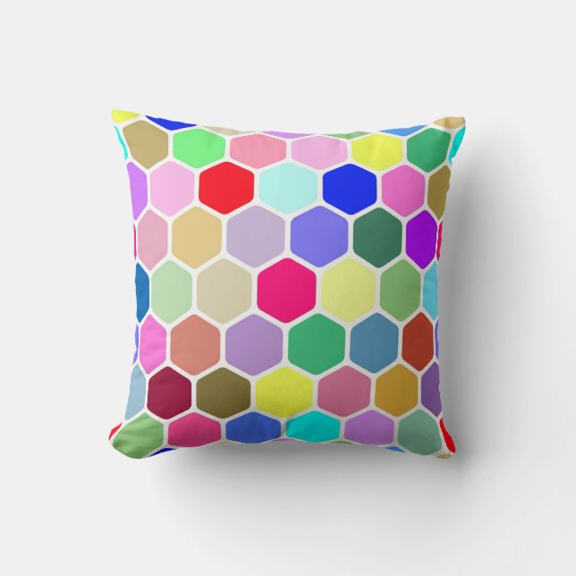 Oreiller à lancer réversible Hexagon (Recto)