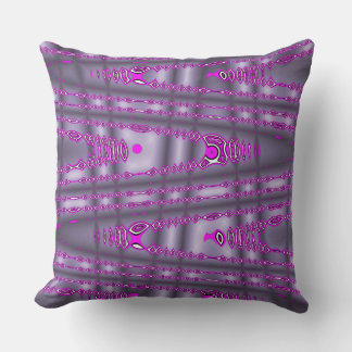 Oreiller à lancer rose chaud Zig Zag violet modern