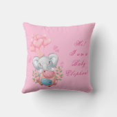 Oreiller à lancer rose mignon (Verso)