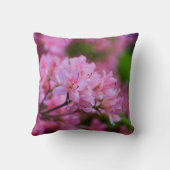 Oreiller à lancer rose Rhododendron (Verso)