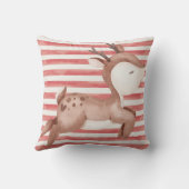 Oreiller à lancer rouge avec Rendeer (Verso)