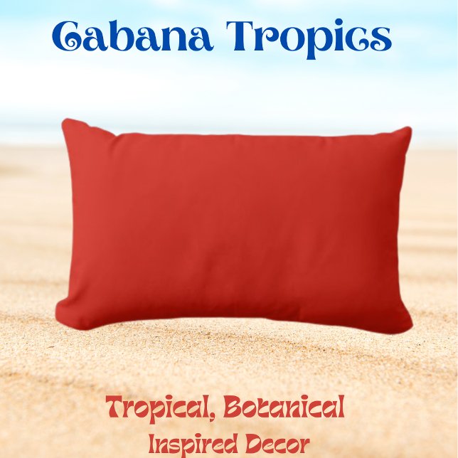 Oreiller à lancer rouge uni/orange (Créateur téléchargé)