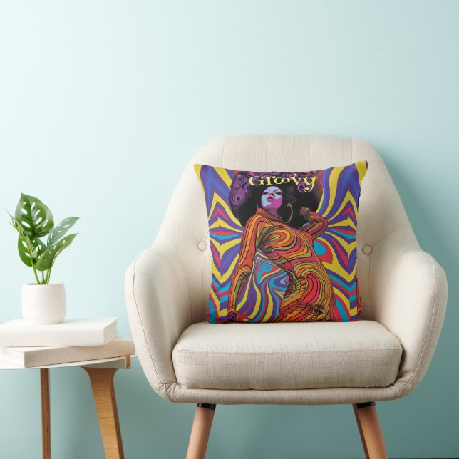 Oreiller à lancer super rétro (Chaise)