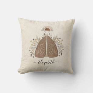 Oreiller à lancer Vintage de papillon Boho moderne