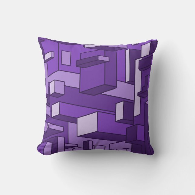 Oreiller à lancer violet psychédélique Améthyste (Recto)