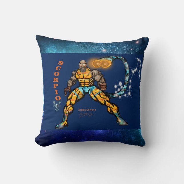 Oreiller à lancer Zodiac Universe-Scorpio (Recto)