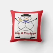 Oreiller à l'housse de polyester "Frosty the Snowm (Verso)