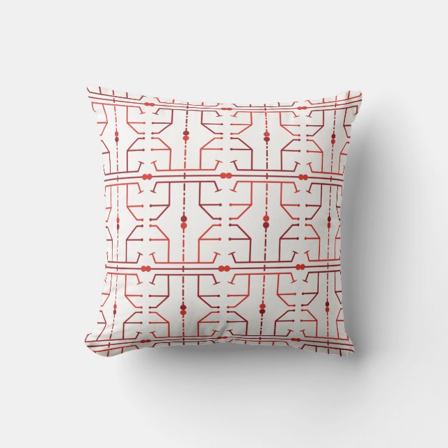 Oreiller à motif abstrait de hiéroglyphes (Recto)