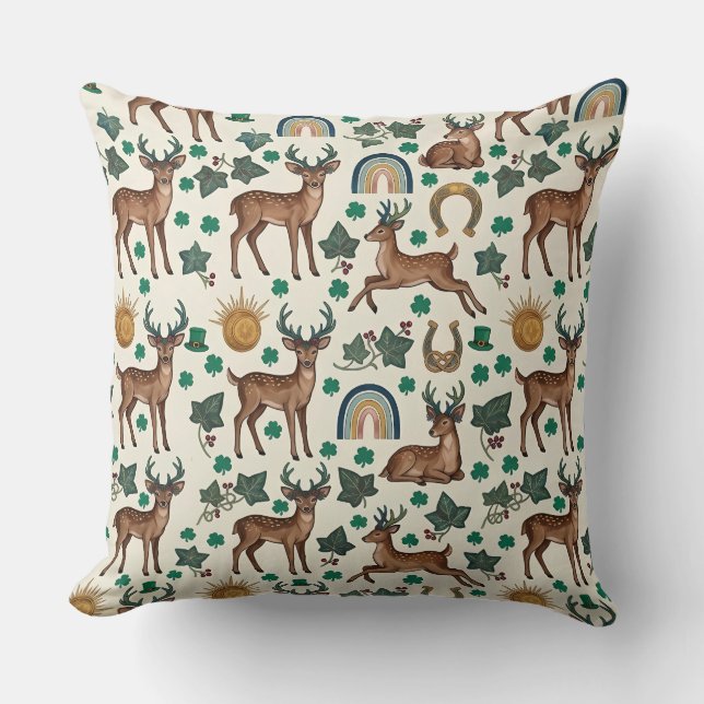 Oreiller à motif de cerf Nature Harmony - Faune él (Recto)
