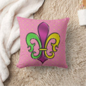 Oreiller à motif Fleur de Lis de couleur élégante (Couverture)
