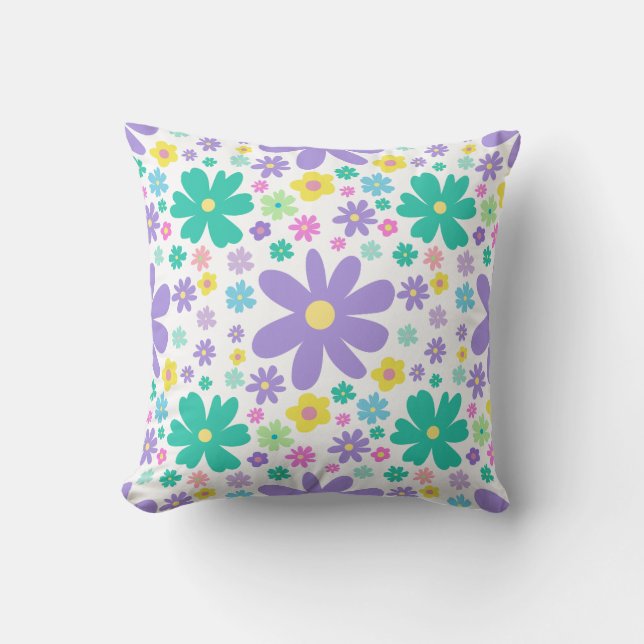Oreiller à motif floral sans couture (Recto)