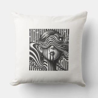 Oreiller à motif rayé