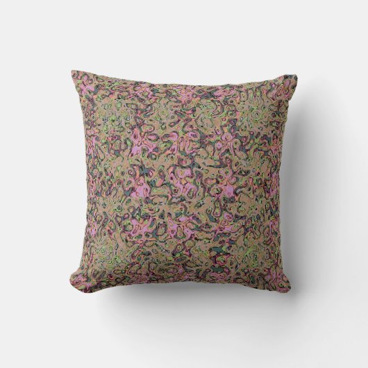 Oreiller à motif rose victorien conçu (Recto)