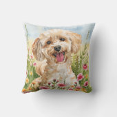 Oreiller à poule de caniche - Aquarelle (Verso)