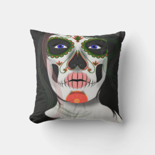 Oreiller à Thon Masque d'Halloween mexicain