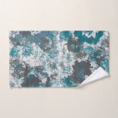 Oreiller Abstrait à lancer en marbre turquoise et (Serviette à main)