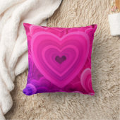 Oreiller Abstrait Coeur Rose Vibrant - Moderne (Couverture)