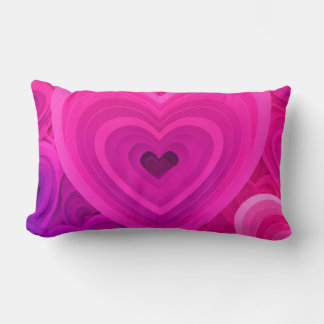 Oreiller Abstrait Coeur Rose Vibrant - Moderne