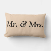 Oreiller accent mariage M. Mme blanc cassé (Recto)