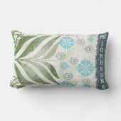 Oreiller accentué au nom de famille à motif de feu (Recto)