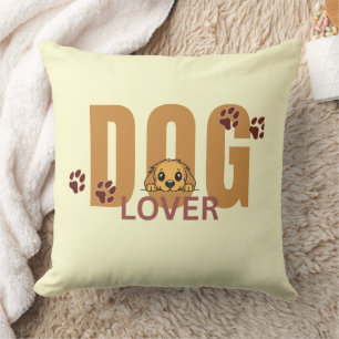 Oreiller accentueux amateur de chien mignon qui re
