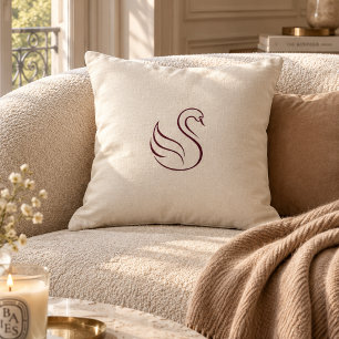 Oreiller accentueux minimaliste cygne Luxe discret